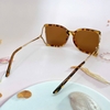 Mắt Kính Thời Trang Nữ - Kính Gucci Nữ Vuông Nâu Hổ Phách Mặt Cắt Gọng Kim Loại Cao Cấp Kèm Hộp X6026