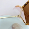 Mắt Kính Thời Trang Nữ - Kính Gucci Nữ Vuông Nâu Hổ Phách Mặt Cắt Gọng Kim Loại Cao Cấp Kèm Hộp X6026