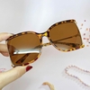 Mắt Kính Thời Trang Nữ - Kính Gucci Nữ Vuông Nâu Hổ Phách Mặt Cắt Gọng Kim Loại Cao Cấp Kèm Hộp X6026