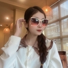 Mắt Kính Thời Trang Nữ - Kính Gucci Nữ Vuông Ombre Hồng Mặt Cắt Gọng Kim Loại Cao Cấp Kèm Hộp X6026