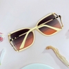 Mắt Kính Thời Trang Nữ - Kính Gucci Nữ Vuông Ombre Hồng Mặt Cắt Gọng Kim Loại Cao Cấp Kèm Hộp X6026