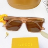 Mắt Kính Thời Trang Nữ - Kính Gucci Nữ Vuông Trà Cao Cấp Kèm Hộp Hãng Mã 5006