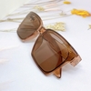 Mắt Kính Thời Trang Nữ - Kính Gucci Nữ Vuông Trà Cao Cấp Kèm Hộp Hãng Mã 5006