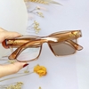 Mắt Kính Thời Trang Nữ - Kính Gucci Nữ Vuông Trà Cao Cấp Kèm Hộp Hãng Mã 5006