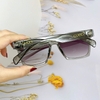 Mắt Kính Thời Trang Nữ - Kính Gucci Nữ Vuông Xám Cao Cấp Kèm Hộp Hãng 5006