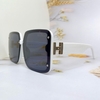 Mắt Kính Thời Trang Nữ - Kính Hermes Nữ Vuông Đen Gọng Chữ H Trắng Cao Cấp 6198