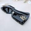 Mắt Kính Thời Trang Nữ - Kính Louis Vuitton Nữ Vuông Đen Tròng Polarized Cao Cấp 2663