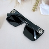 Mắt Kính Thời Trang Nữ - Kính Louis Vuitton Nữ Vuông Đen Tròng Polarized Cao Cấp 2663
