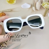 Mắt Kính Thời Trang Nữ - Kính Nữ Chanel Vuông Tròng Khói Gọng Bọc Jean Xanh Đen Mã 6121