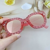 Mắt Kính Thời Trang Nữ - Kính Râm Nữ Màu Hồng Tráng Gương Đính Ngôi Sao Cao Cấp 5700