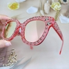Mắt Kính Thời Trang Nữ - Kính Râm Nữ Màu Hồng Tráng Gương Đính Ngôi Sao Cao Cấp 5700