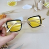 Mắt Kính Thời Trang Nữ - Kính Salvatore Ferragamo Nữ Màu Vàng Gọng Kim Loại Cao Cấp