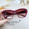 Mắt Kính Thời Trang Nữ Mắt Mèo - Kính Chanel Nữ Đỏ Mận Gọng Đính Logo Hãng