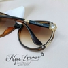 Mắt Kính Thời Trang Nữ Tròng Bầu - Kính Chanel Nữ Nâu Gọng Hoa Tròng Polarized Cao Cấp 1725