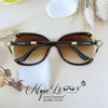 Mắt Kính Thời Trang Nữ Tròng Bầu - Kính Chanel Nữ Nâu Gọng Hoa Tròng Polarized Cao Cấp 1725