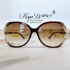 Mắt Kính Thời Trang Nữ Tròng Bầu - Kính Chanel Nữ Nâu Gọng Hoa Tròng Polarized Cao Cấp 1725