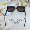 Mắt Kính Thời Trang Nữ Tròng Vuông - Kính Chanel Nữ Đen Gọng Xanh Olive Mã 6023