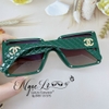 Mắt Kính Thời Trang Nữ Tròng Vuông - Kính Chanel Nữ Đen Gọng Xanh Olive Mã 6023