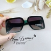 Mắt Kính Thời Trang Nữ Tròng Vuông - Kính Chanel Nữ Đen Gọng Xanh Olive Mã 6023