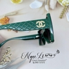 Mắt Kính Thời Trang Nữ Tròng Vuông - Kính Chanel Nữ Đen Gọng Xanh Olive Mã 6023