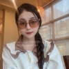 Mắt Kính Gucci Nữ Trà Gọng Sọc Đỏ Cao Cấp 6002