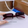 Mắt Kính Gucci Nữ Màu Mận Gọng Sọc Đỏ Cao Cấp 6002