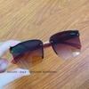 Mắt Kính Gucci Nữ Màu Mận Gọng Sọc Đỏ Cao Cấp 6002