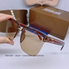 Mắt Kính Gucci Nữ Trà Gọng Sọc Đỏ Cao Cấp 6002