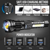 Đèn pin siêu sáng Corisu A76 chiếu xa 300m có Zoom, chống nước IPX4, pin trâu chip COB Led tâm tròn 7 chế độ sáng
