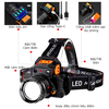 Đèn pin đội đầu Corisu chip led T8 siêu sáng chiếu xa 200m zoom xoay cơ học có USB sạc lại đội đầu tiện lợi không thấm nước