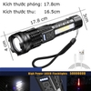Đèn pin siêu sáng Corisu A76 chiếu xa 300m có Zoom, chống nước IPX4, pin trâu chip COB Led tâm tròn 7 chế độ sáng