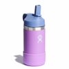 Bình nước giữ nhiệt dành cho trẻ HYDRO FLASK KIDS WIDE MOUTH STRAW CAP AND BOOT ANEMONE 12 OZ – W12CSWBB