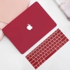 Combo ốp + phủ phím đỏ đô cho Macbook