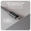 Cáp USB4 HyperDrive 1.2m Braided Performance USB-C TO USB-C CHARGING CABLE – HD6500