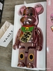 BEARBRICK Maneki Neko Peach Gold Plated 1000%