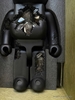 BEARBRICK Art Overturn Crystal 1000% Black