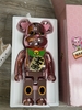 BEARBRICK Maneki Neko Peach Gold Plated 1000%