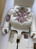BEARBRICK Art Overturn Crystal 1000% White Rose Quartz
