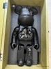 BEARBRICK Art Overturn Crystal 1000% Black