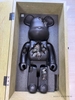 BEARBRICK Art Overturn Crystal 1000% Black