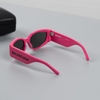 Balenciaga Logo Print Sunglasses Pink