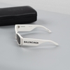 Balenciaga Logo Print Sunglasses White