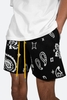 Short MNML Paisley Black