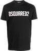 Tee Dsquared2 Black Logo Print Cotton