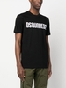 Tee Dsquared2 Black Logo Print Cotton