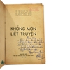 KHỔNG MÔN LIỆT TRUYỆN - ẤN BẢN CÓ CHỮ KÝ