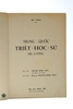 TRUNG QUỐC TRIẾT HỌC SỬ