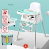 Ghế Ăn Dặm Cho Bé, Ghế Bánh Xe, Ghế Cao, Gấp Gọn Dễ Dàng Mang Đi (Hàng Cao Cấp)
