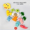 Đồ Chơi Gỗ Ghép Hình Động Vật, Miếng Ghép Hình Động Vật Bằng Gỗ, An Toàn, Bền Đẹp Và Nhiều Màu Sắc