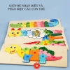 Đồ Chơi Gỗ Ghép Hình Động Vật, Miếng Ghép Hình Động Vật Bằng Gỗ, An Toàn, Bền Đẹp Và Nhiều Màu Sắc